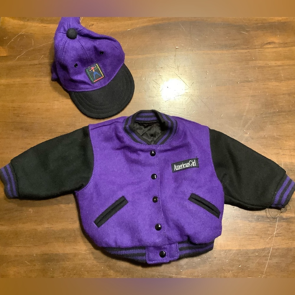 Vintage American Girl Letterman Doll Jacket and Hat